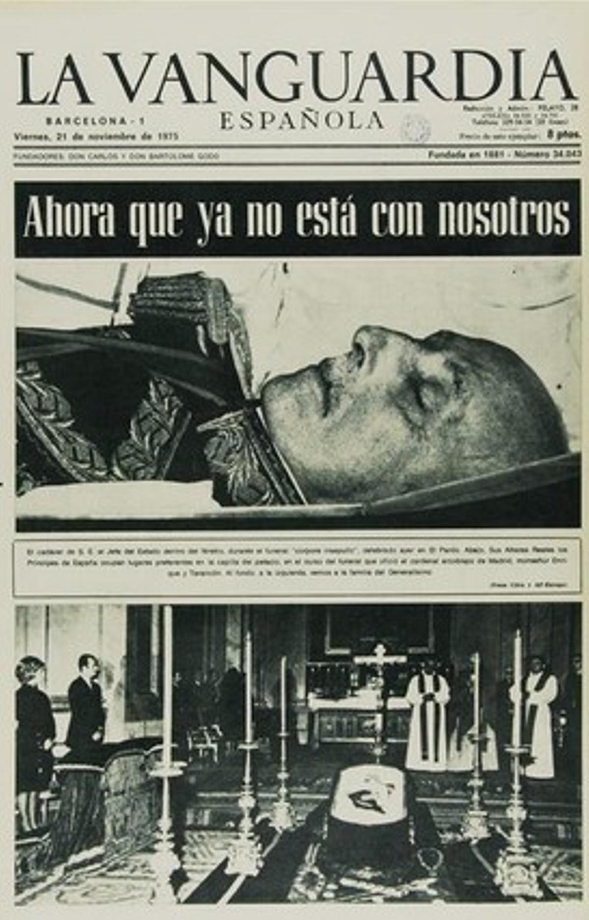 40 aniversari de la mort de Franco. Portades de premsa.
