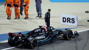 Russell tuvo problemas con su Mercedes