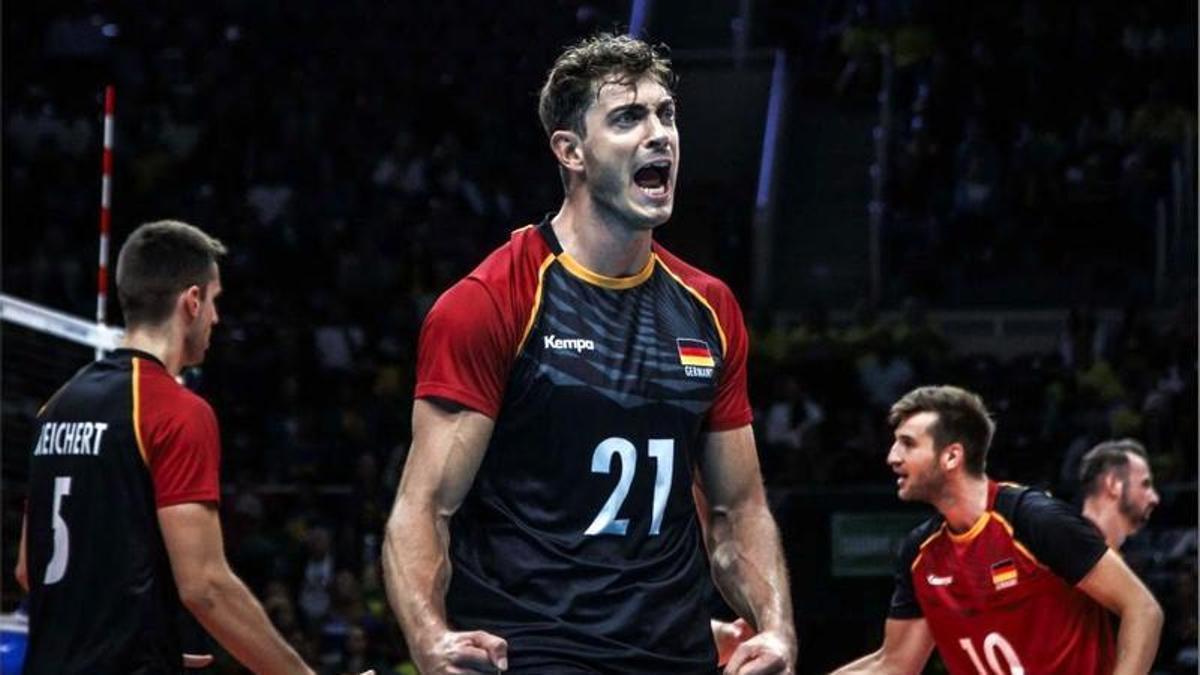 Tobias Krick durante un partido con la selección alemana.