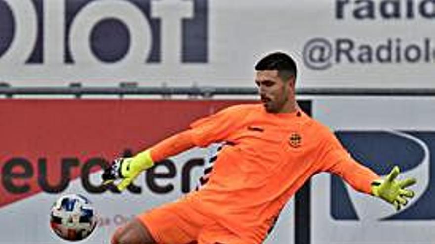 José Aurelio, en un partido con el Nástic.