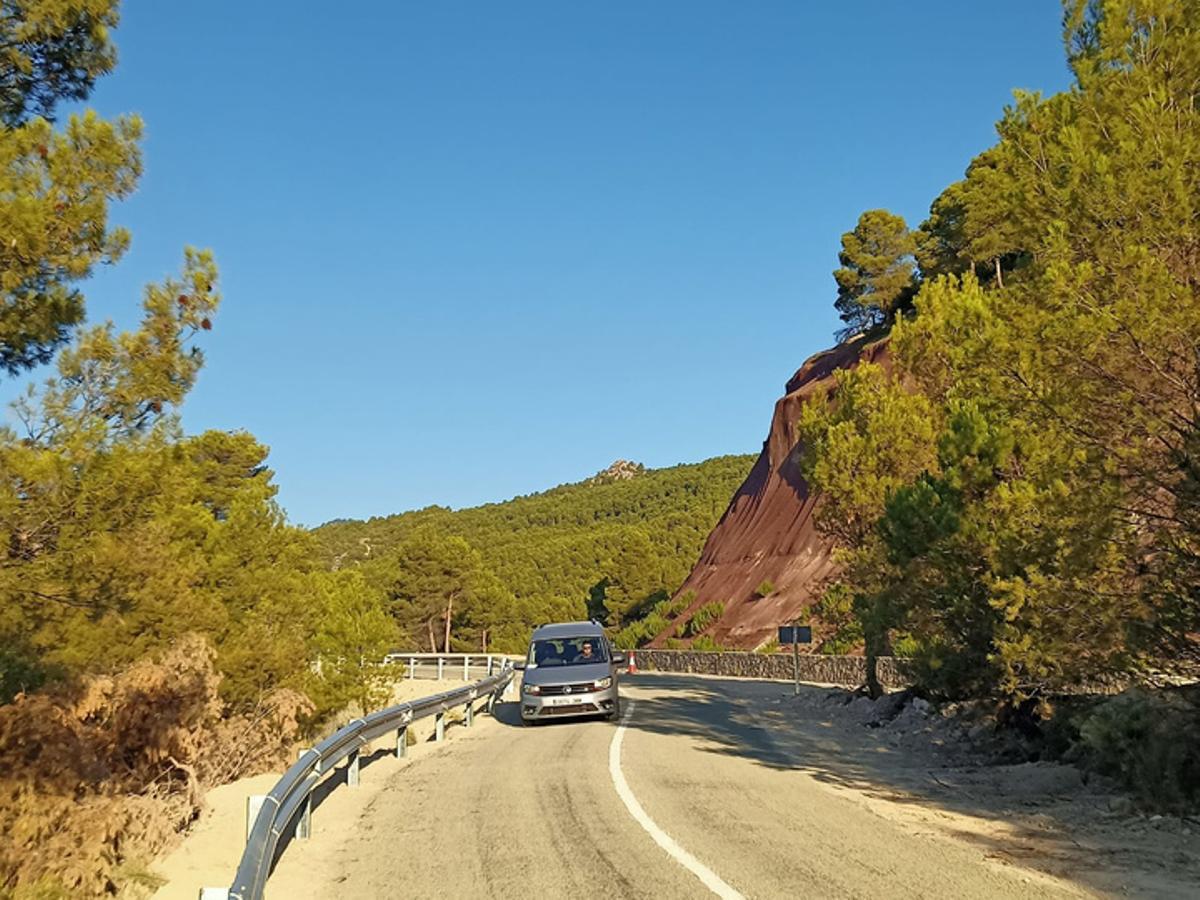 Tramo de la carretera que une Campo de San Juan con Moratalla.