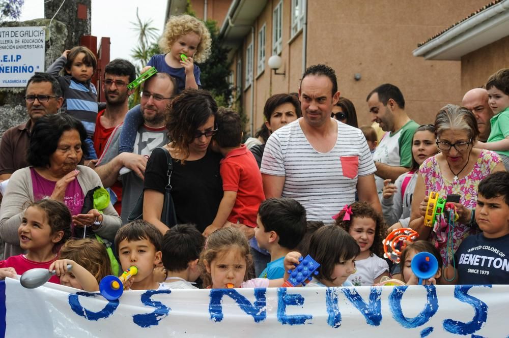 Protestas en el colegio O Piñeiriño