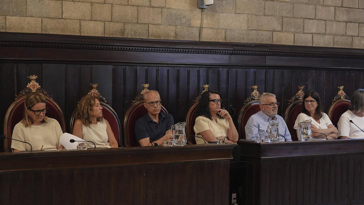 El grup municipal de Junts en el ple d'aquest dilluns.