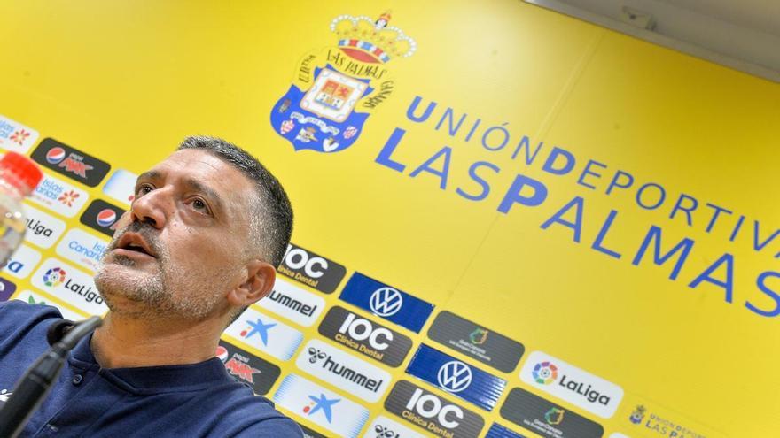 Rueda de prensa de Pimienta antes del derbi contra el CD Tenerife