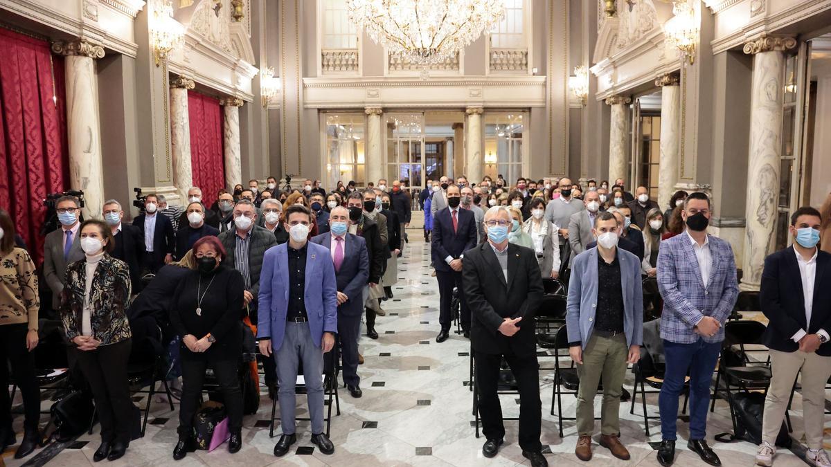 Imagen del acto celebrado en el Ayuntamiento de València sobre la Missió Climàtica València 2030