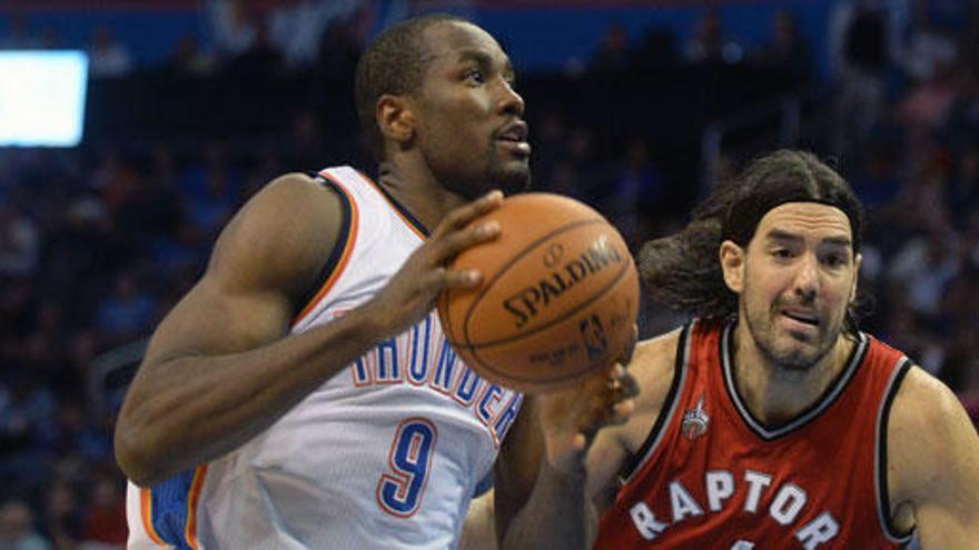 Ibaka durante el partido ante los Raptors.