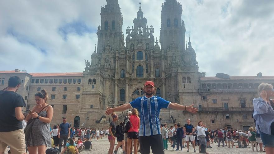 Llegada de Iván Fernández a la Catedral de Santiago de Compostela