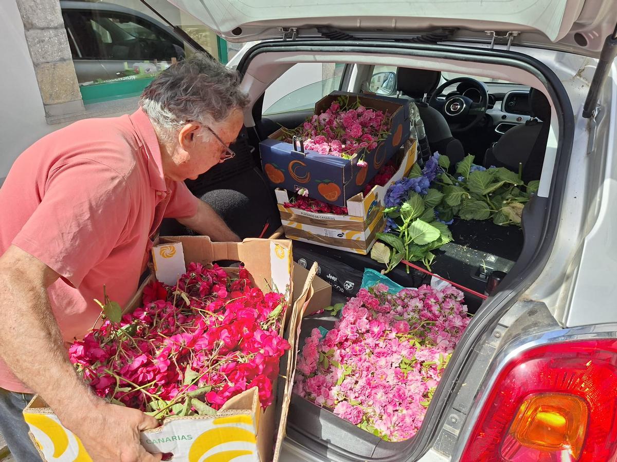 En imágenes: Los artistas florales de Castropol encaran la recta final para el Corpus Christi