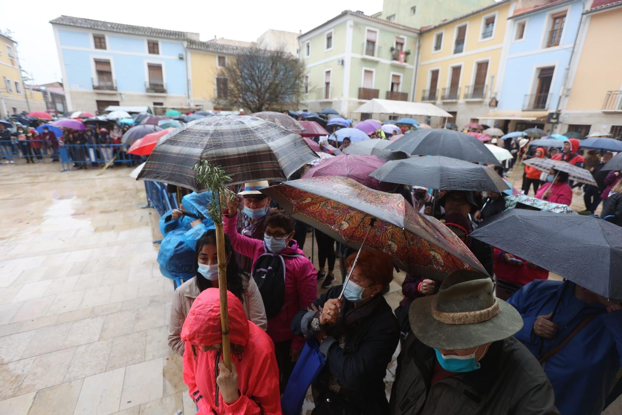 Miles de alicantinos acompañan a la Santa Faz en su peregrinación pese a la lluvia