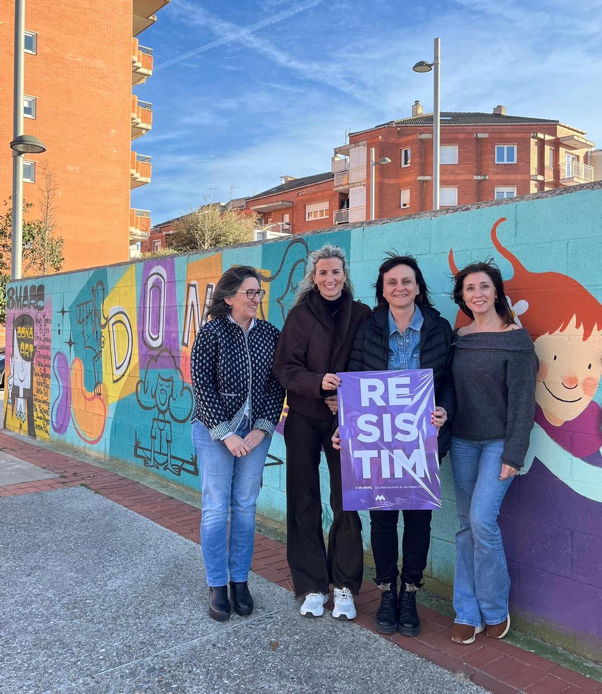 Les regidores de feminisme en la presentació dels actes del 8-M