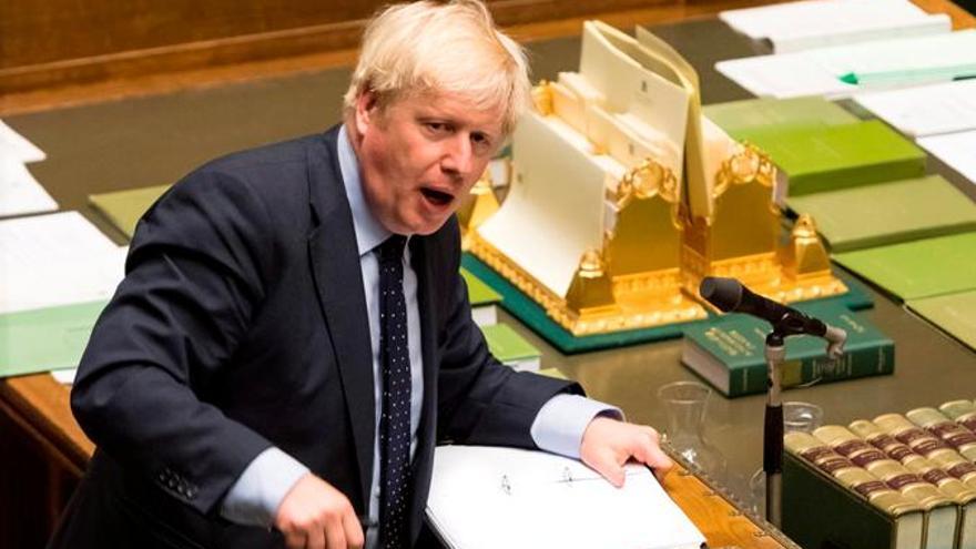 Boris Johnson, este martes en el Parlamento británico. / EFE