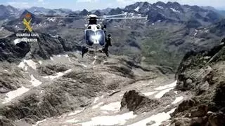 Muere un escalador navarro tras caer 200 metros en el pico Aspe de Huesca