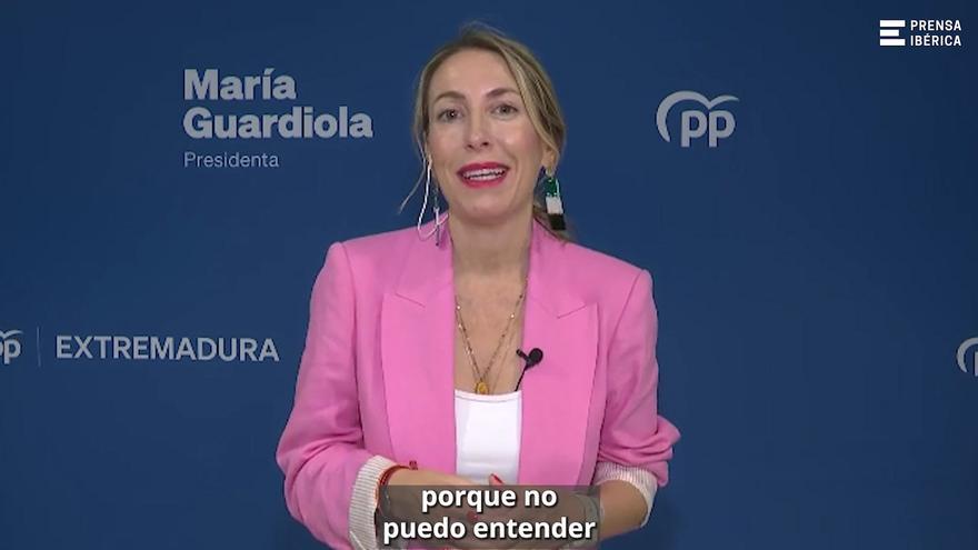 VÍDEO | María Guardiola: &quot;Para Vox soy roja rojísima&quot;