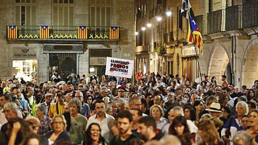 Nova protesta a Girona contra els empresonaments