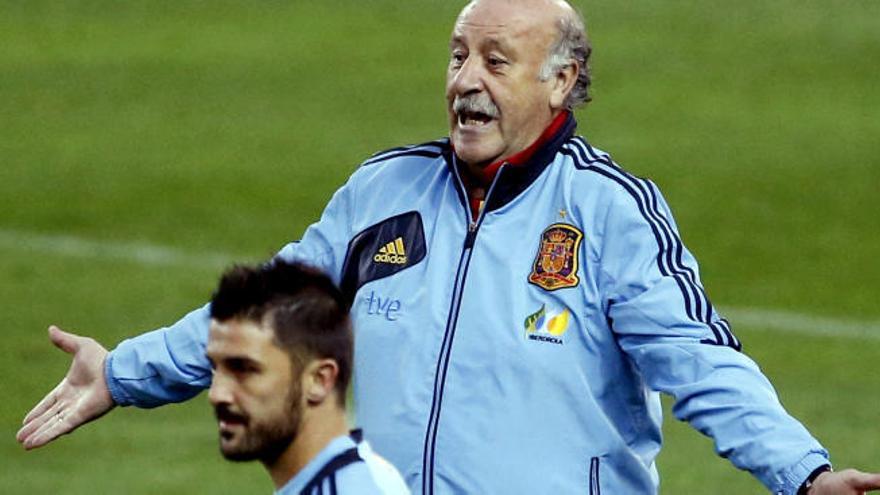 Del Bosque perdió el control con David Villa