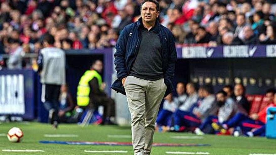 Eusebio Sacristán, dimarts, durant el partit contra l&#039;Atlètic al Wanda Metropolitano.