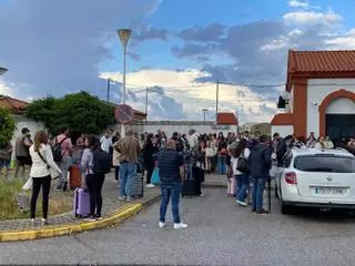 Un tren se queda parado en Zafra por daños en la vías causados por las tormentas