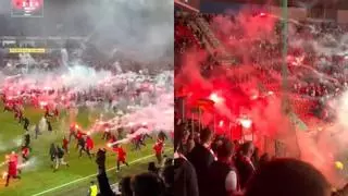 No se recuerda nada igual en Europa: El Slavia de Praga - Sparta de Praga se suspende y los hinchas locales atacan a los visitantes