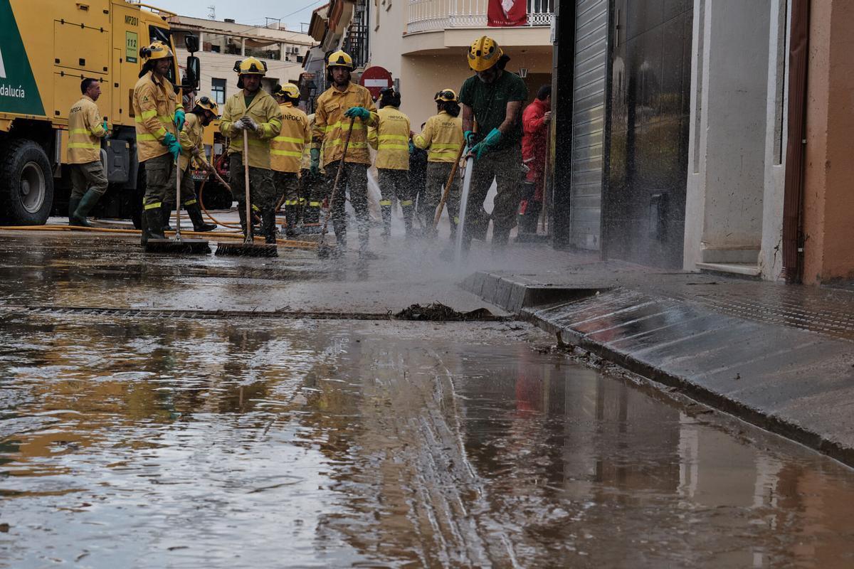 Inundaciones en Cártama tras el temporal del sábado en Málaga