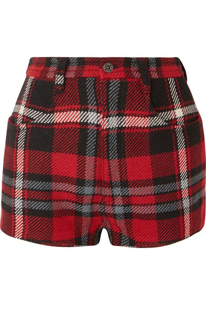 Shorts en tartán, de Miu Miu