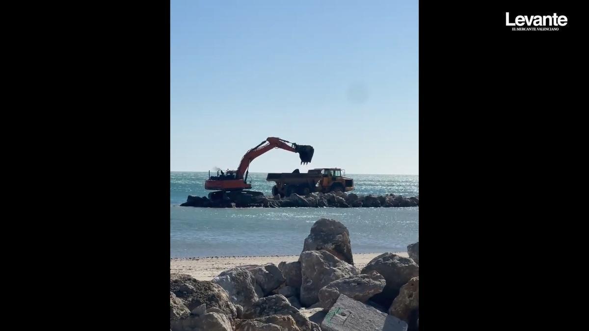 Así avanza la regeneración de las playas de Cullera