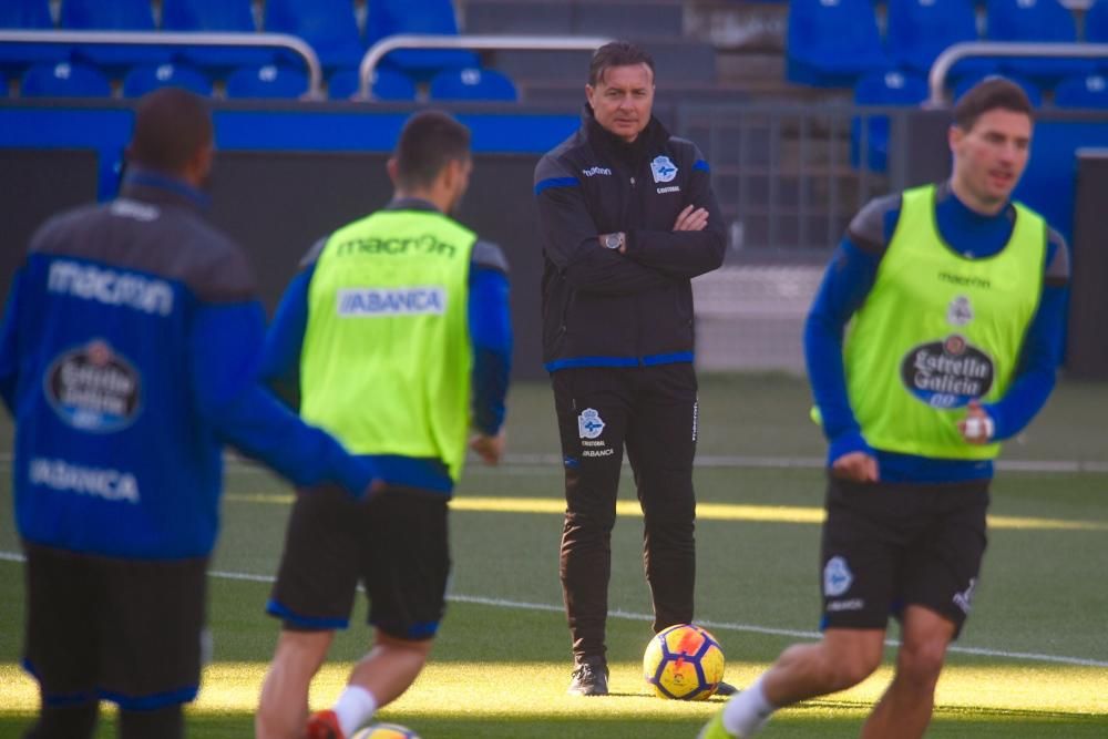 Última sesión del Deportivo antes de ir a Málaga