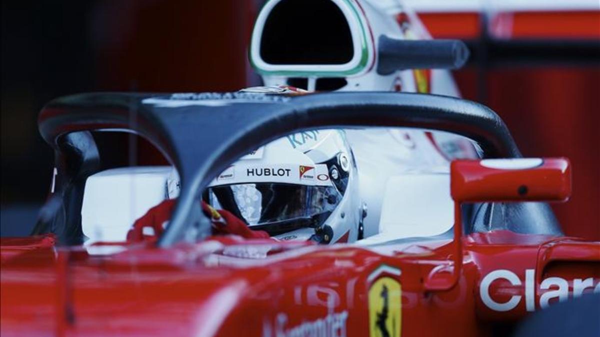 El 'Halo', en el coche de Vettel en marzo