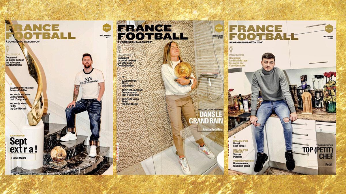 Las tres portadas especiales de France Football