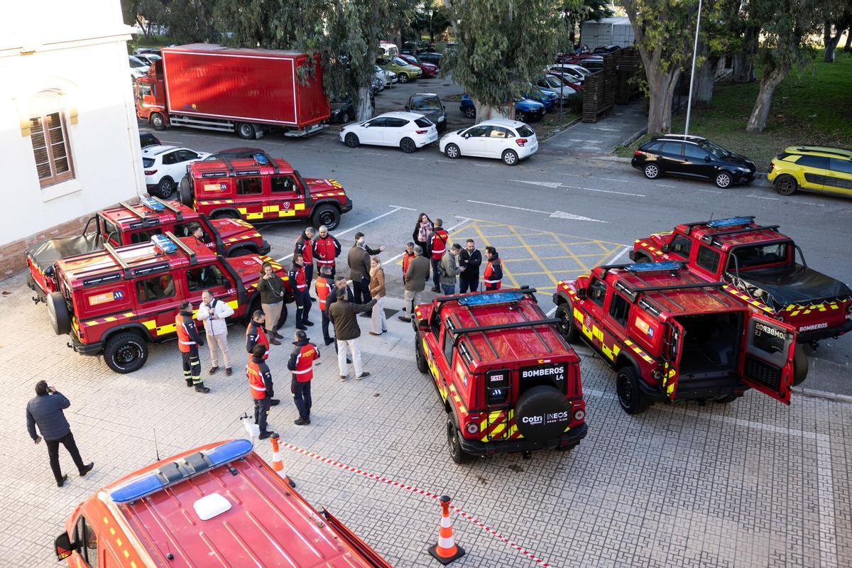 La dotación del Consorcio Provincial de Bomberos (CPB) de Málaga