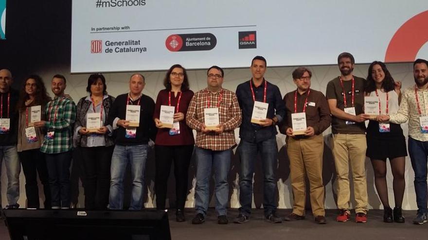 Tots els premiats en la cinquena edició dels Mobile Learning Awards