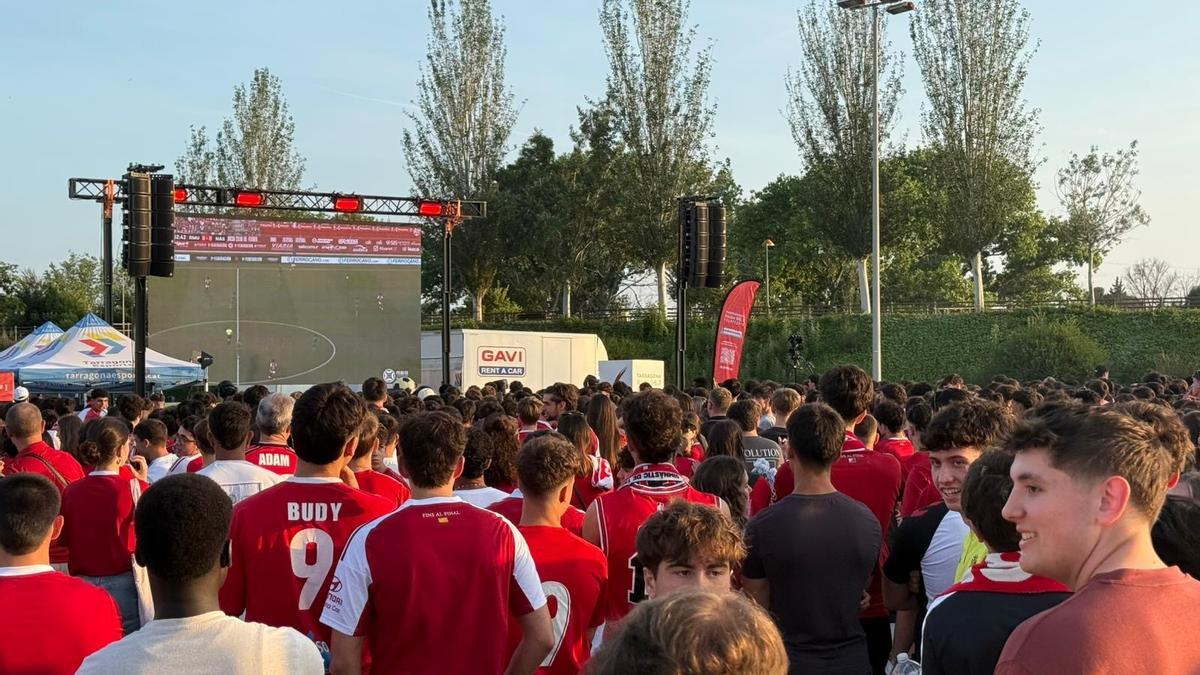 Tarragona recupera la pantalla gigante para ver la final de playoff entre el Nàstic y la Real Sociedad B este domingo
