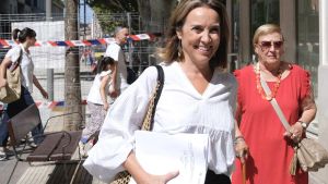 La vicesecretaria de Regeneración Institucional del PP, Cuca Gamarra, este sábado en Logroño
