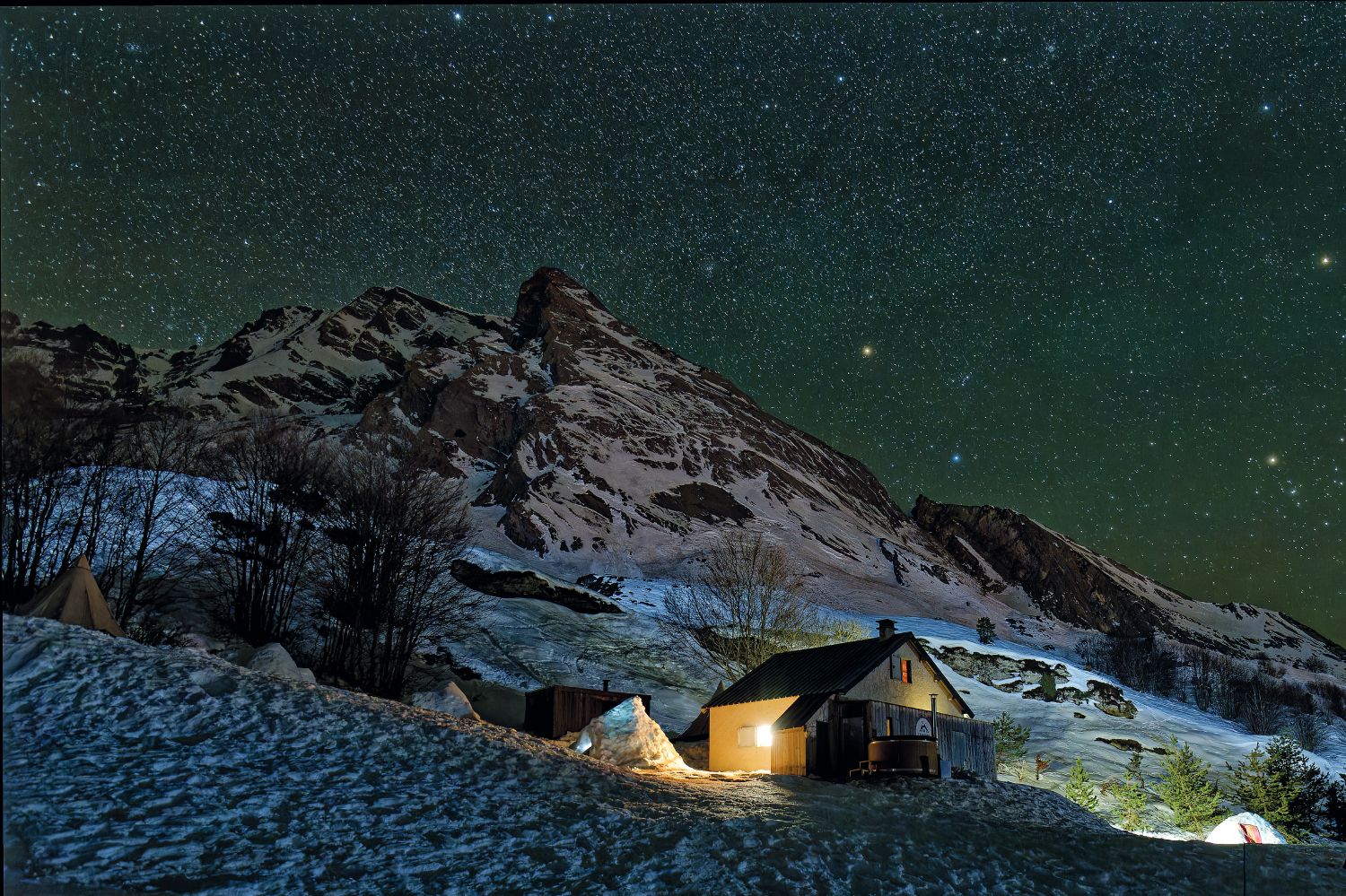 Cabaña de L'Aventure Nordique en Gourette, Pirineo francés