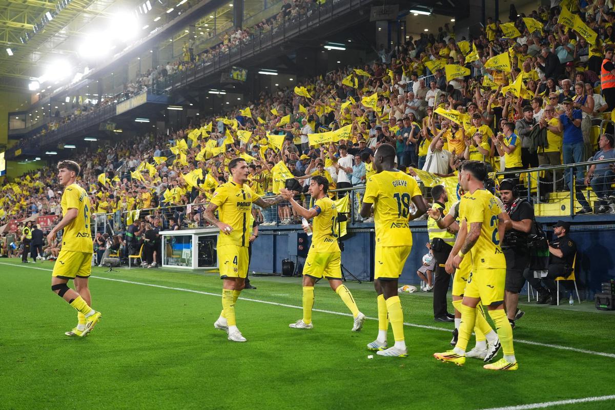Felicidad tras el último partido de Liga.