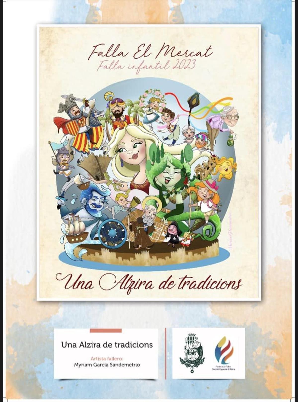 Bocetos de las fallas de la Sección Especial de Alzira de 2023
