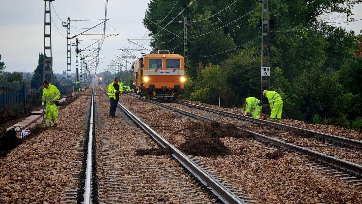 La dana Alice obliga a cancelar 27 trenes en el corredor ferroviario entre Barcelona y Valencia