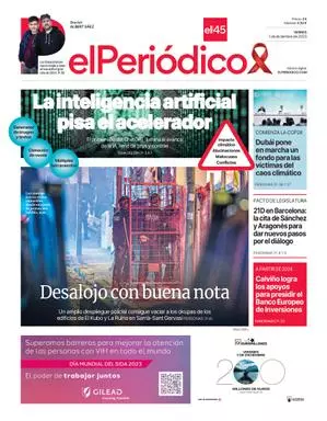 La portada de EL PERIÓDICO del 1 de diciembre de 2023