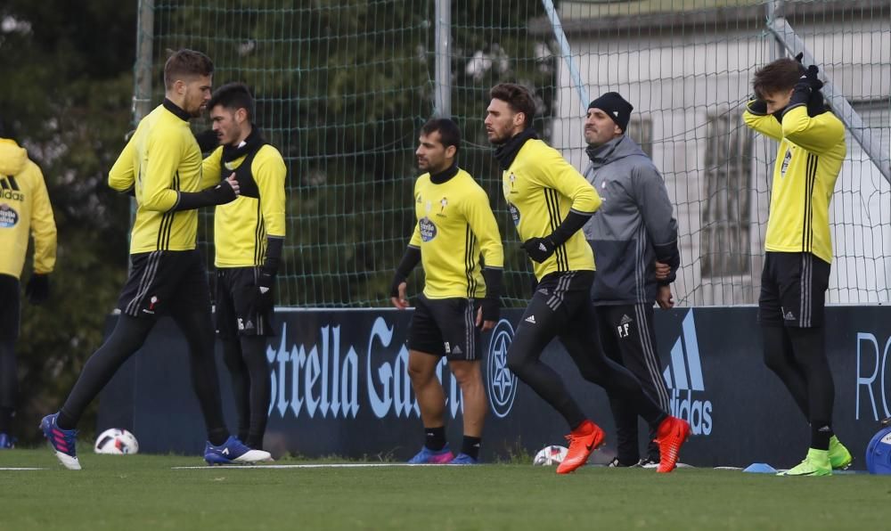 El equipo de Berizzo aprovechó el partido suspendido ante el Madrid para realizar una sesión de entrenamiento el domingo.