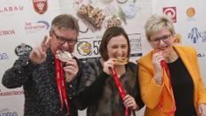 Baldoví, Tamarit y Moncho, ayer, con la medallas del concurso.