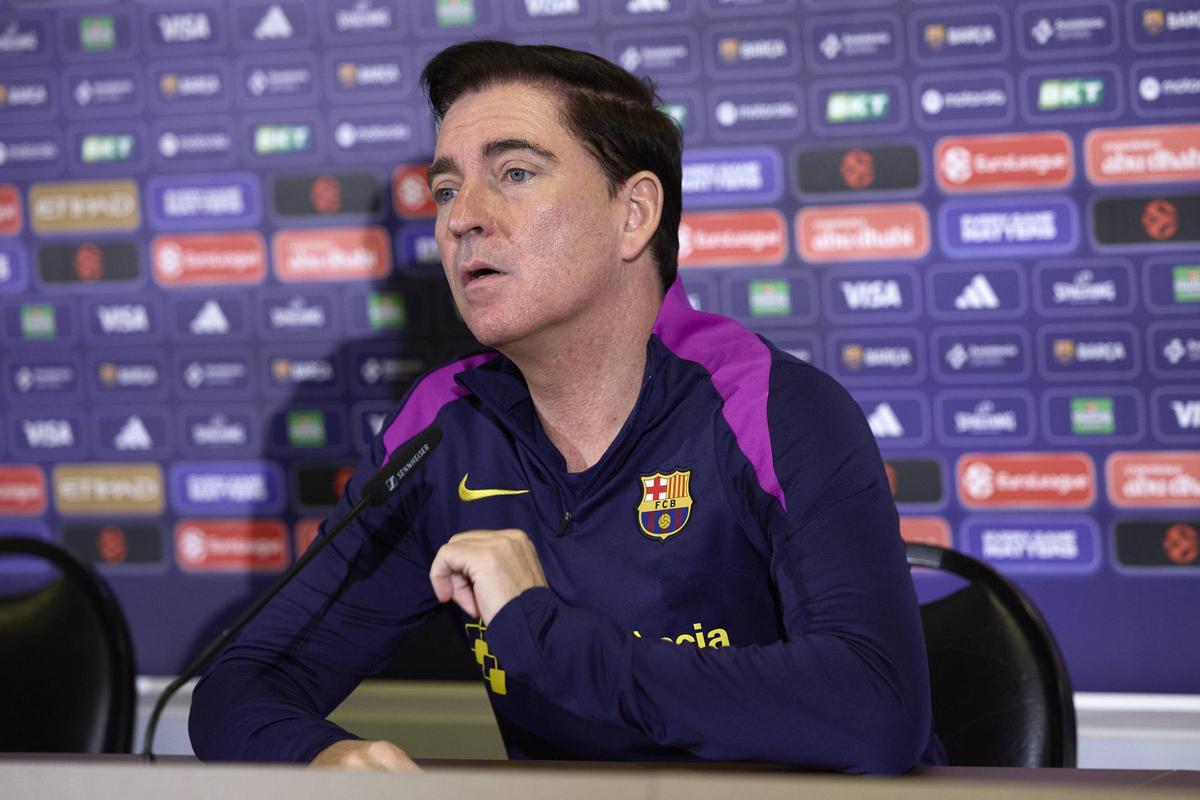 Xavi Pascual, en una rueda de prensa