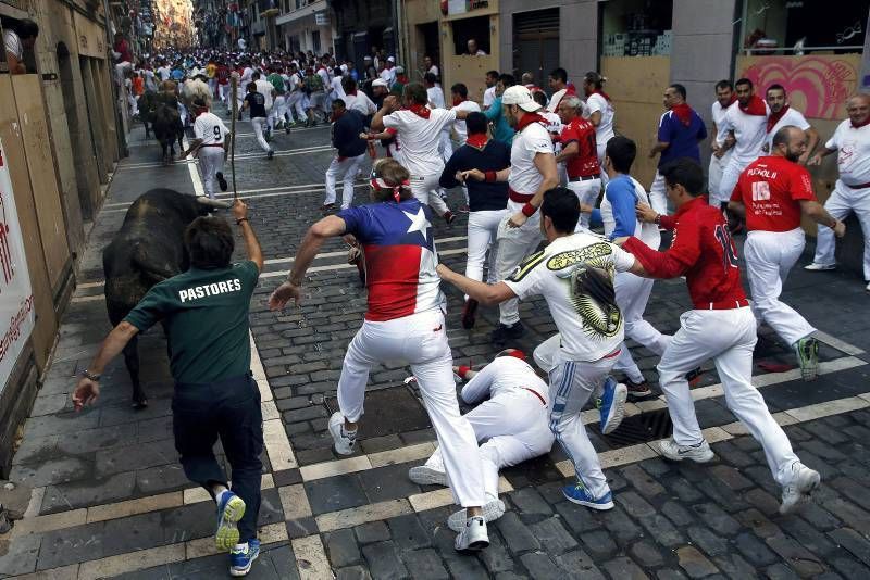 Penúltimo encierro de las fiestas de San Fermín