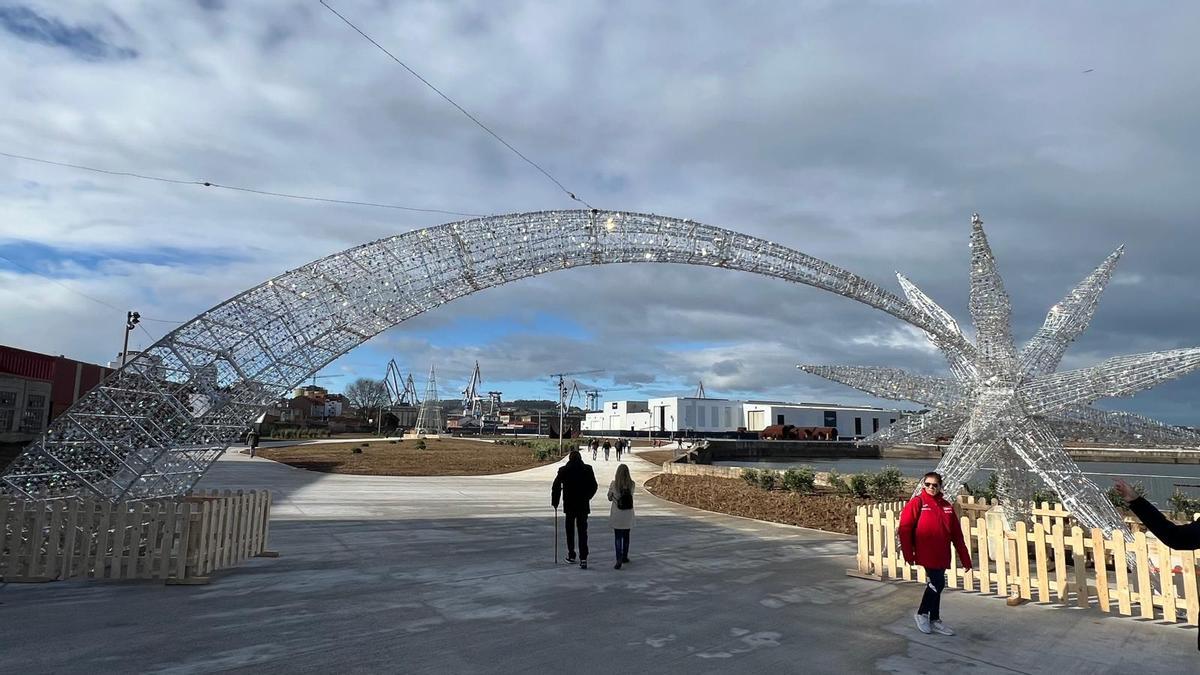 Una vista del paseo desde la estrella de Navidad.