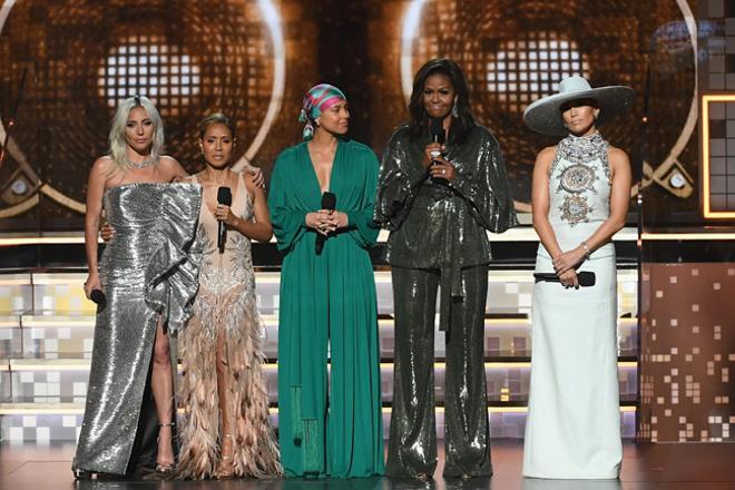 Lady Gaga, Jada Pinkett Smith, Alicia Keys, Michelle Obama y Jennifer Lopez