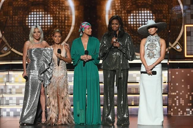 Lady Gaga, Jada Pinkett Smith, Alicia Keys, Michelle Obama y Jennifer Lopez