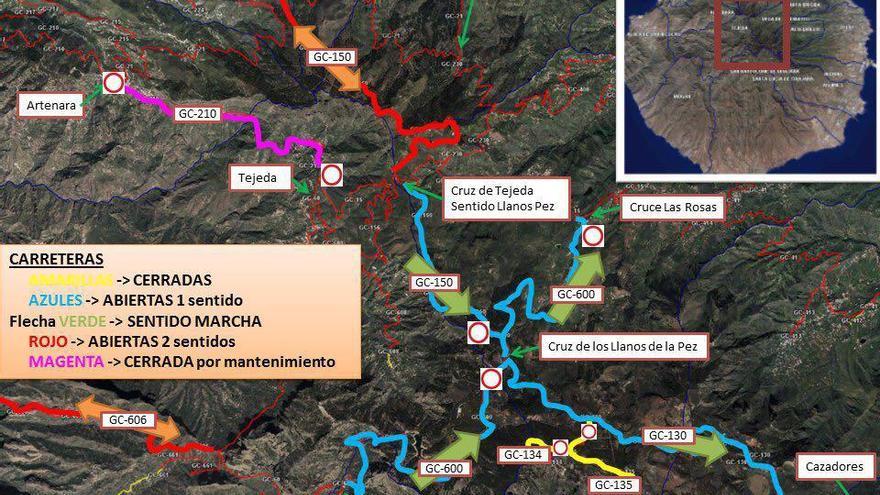 Los accesos a la cumbre de Gran Canaria recuperan la normalidad