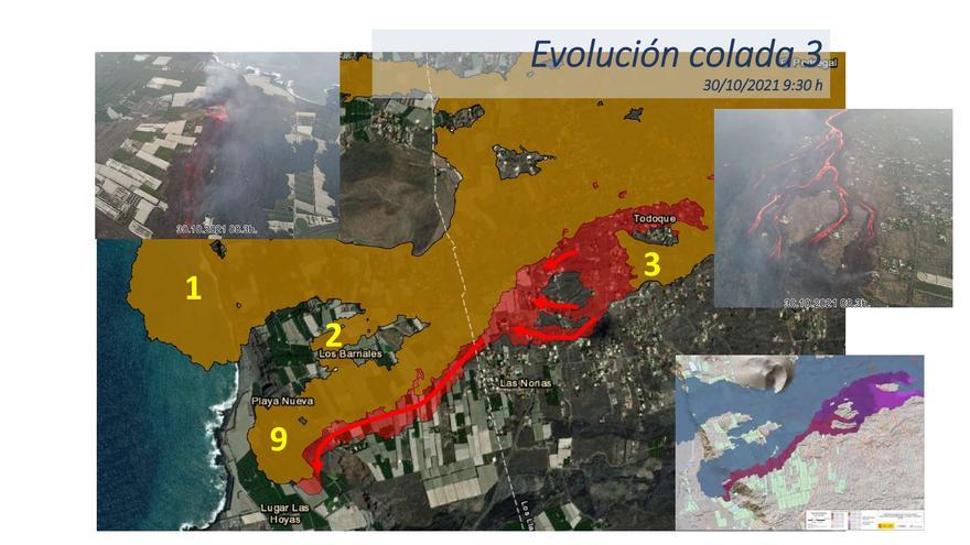 Ríos de lava del volcán de La Palma