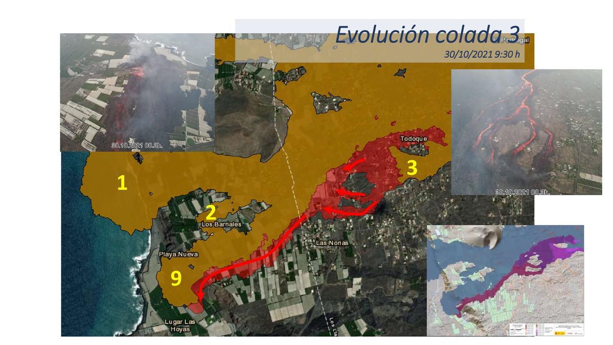 Ríos de lava del volcán de La Palma