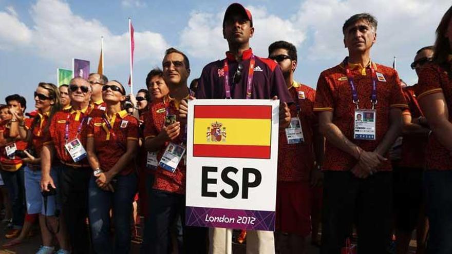 La delegación española, en Londres