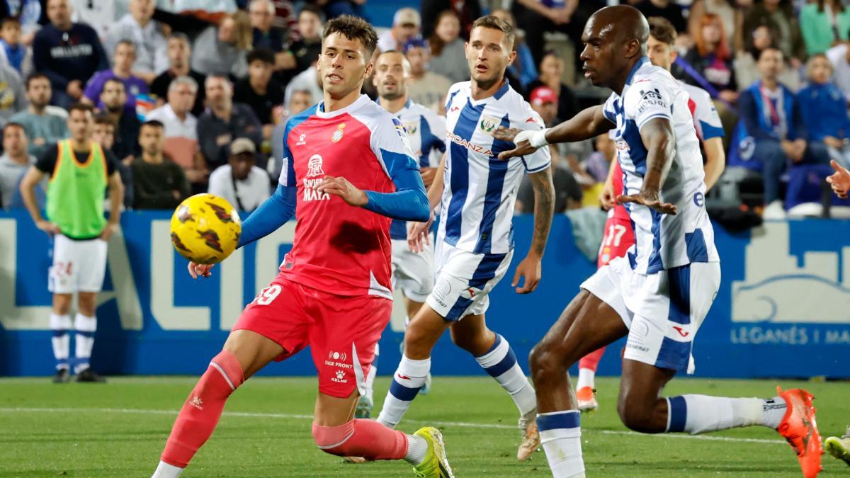 Gastón Valles, en una acción de juego ante el Leganés de la temporada pasada