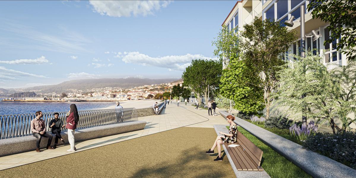 Una recreación en la zona en la que se prevé acondicionar el Anfiteatro da Londra, en el extremo oeste.